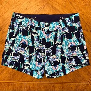 Lilly Pulitzer Callahan Stretch Shorts 5" Alpaca My Bags Size 2 Navy Preppy
